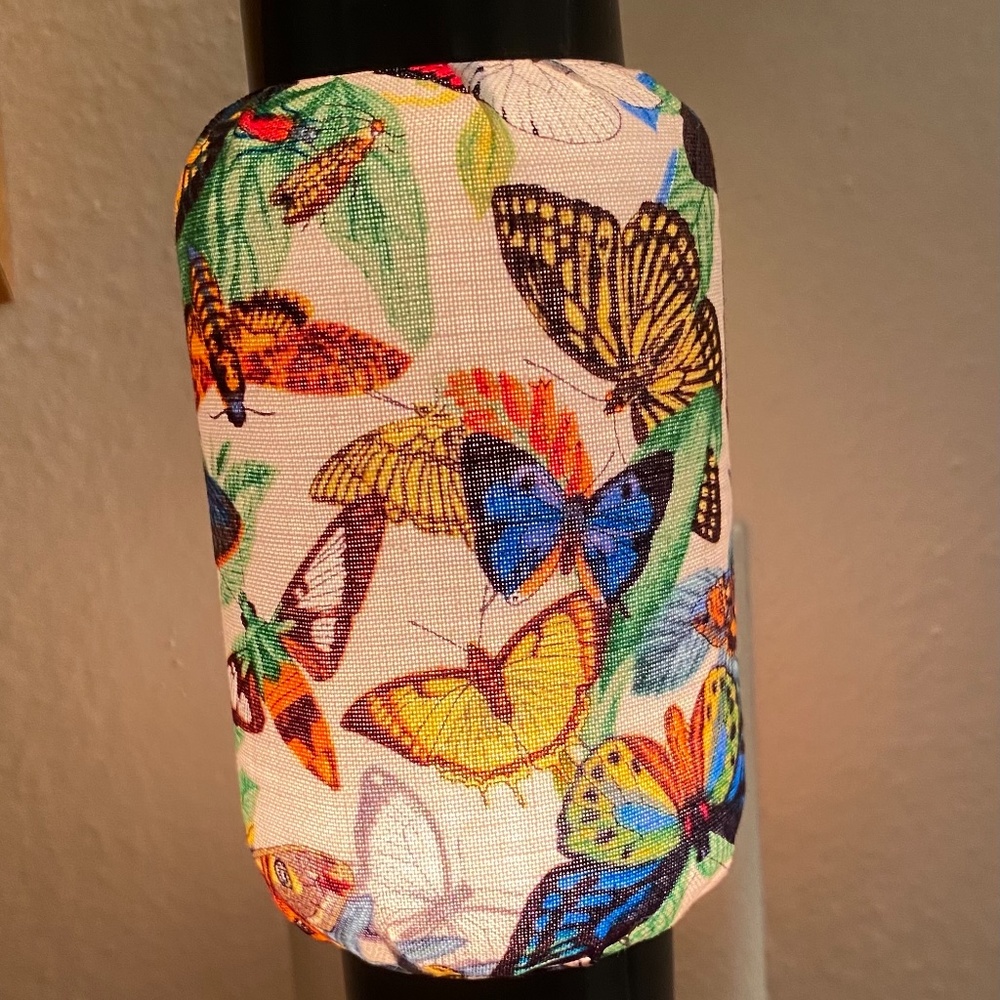 Beautiful butterfly colorful fabric wall plug-in Night Light Nursery Bedside Bed